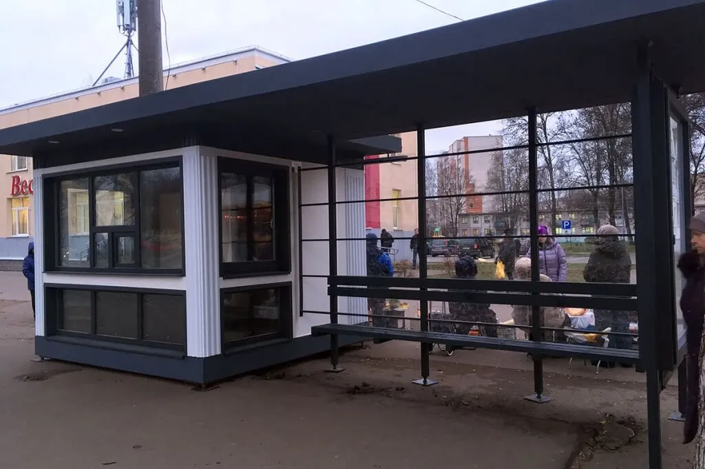 Остановочные павильоны и киоски из сэндвич-панелей в Беларуси - установка за день